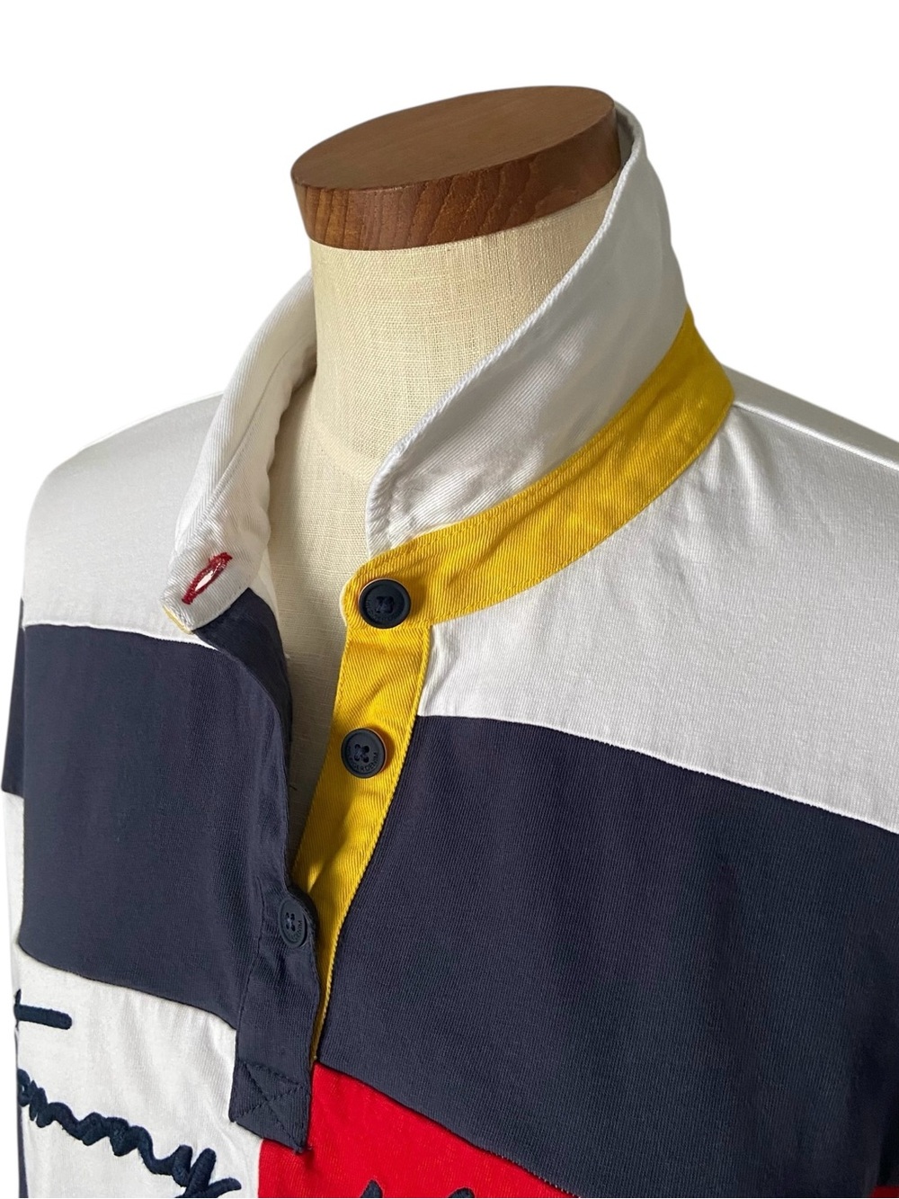 Tommy Hilfiger Long Sleeve Rugby Crop Top Size Large - Picture 3 of 11